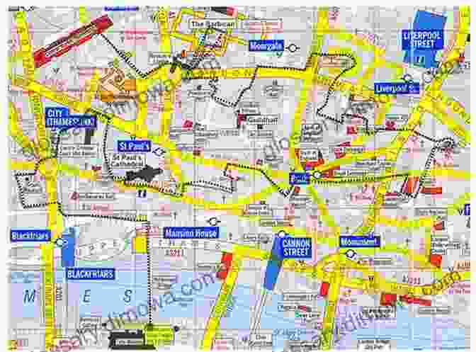 A Detailed Walking Map Of London, Showcasing Various Routes And Points Of Interest Amazing London Walks Walking Tours And Routes