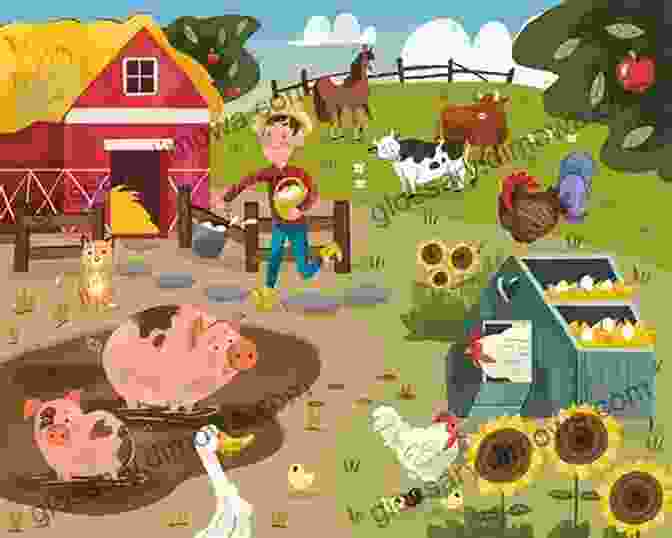 Children Interacting With Farm Animals In A Colorful Book Illustration James Goes To The Farm: Children S Farm Family Rhyme And Counting