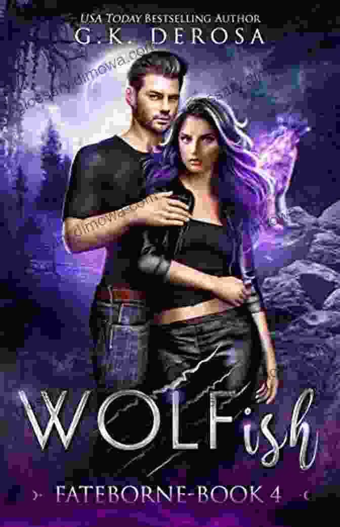 Wolfish Fateborne Derosa Book Cover, Featuring A Lone Warrior In A Dark Forest Wolfish: Fateborne G K DeRosa